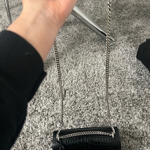 Saint Laurent Sunset Medium Crocodile-Embossed Crossbody Bag - Picture 5 of 16